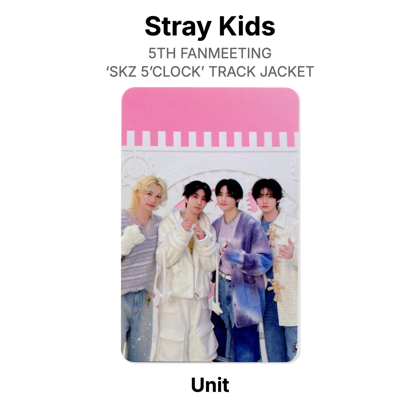 Stray Kids 5TH FANMEETING ‘SKZ 5’CLOCK’ TRACK JACKET Official Photocard