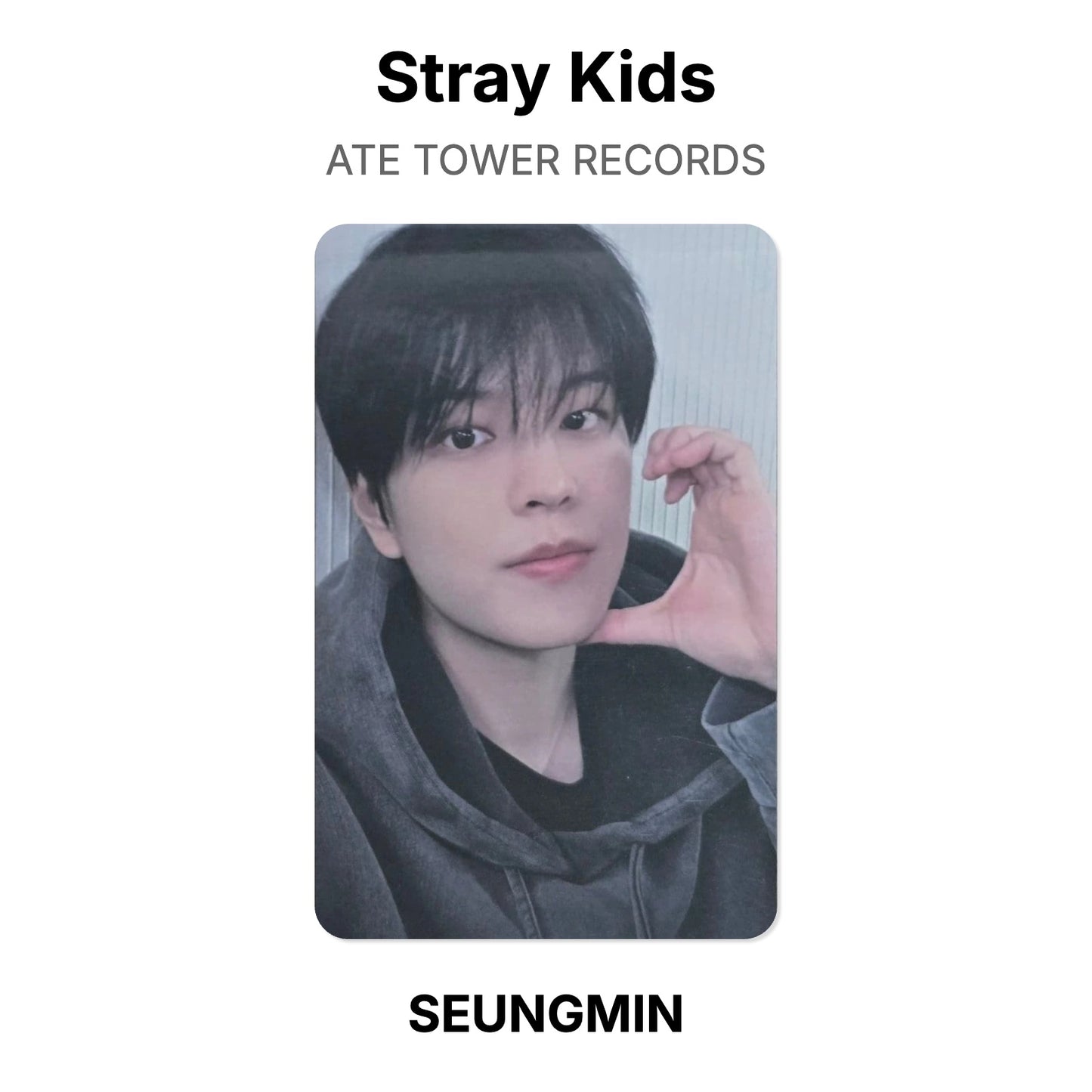 Stray Kids ATE TOWER RECORDS photocard oficial