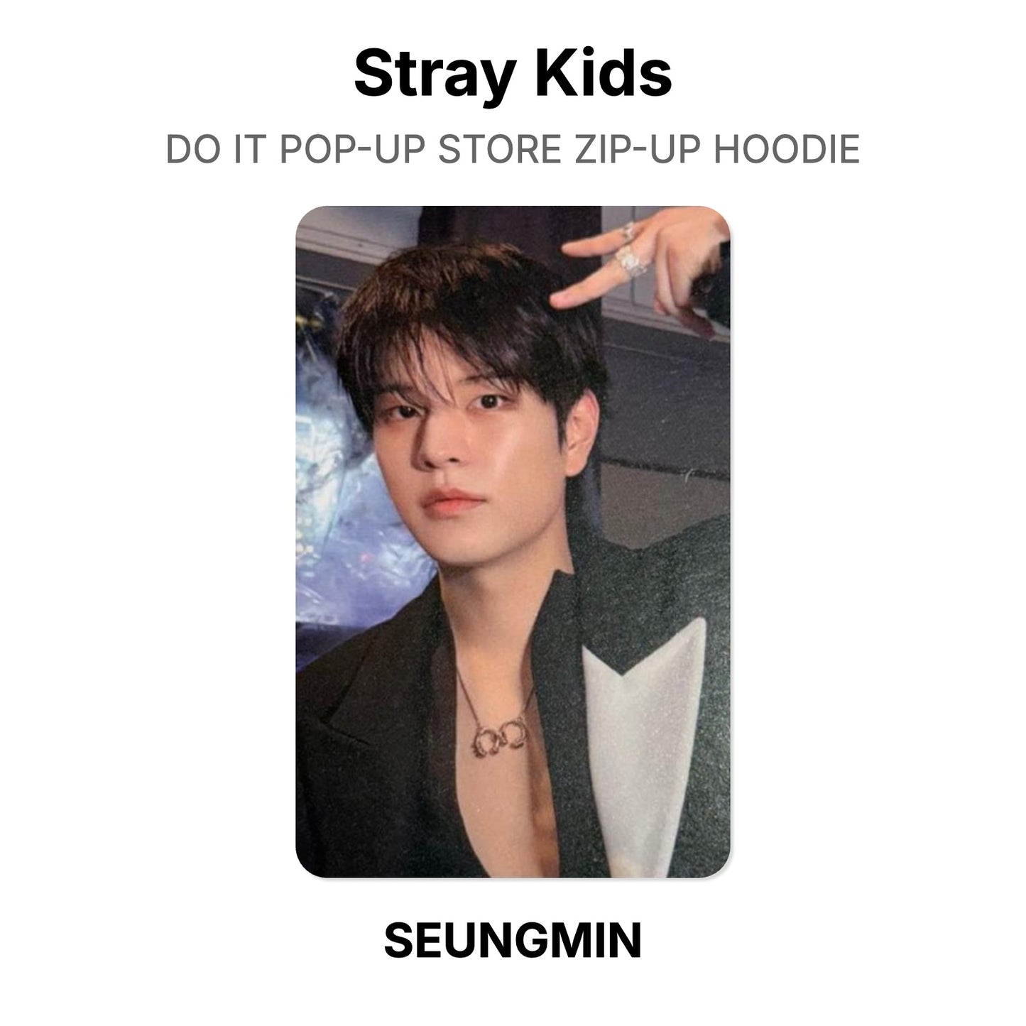 Stray Kids DO IT POP-UP STORE ZIP-UP HOODIE photocard resmi