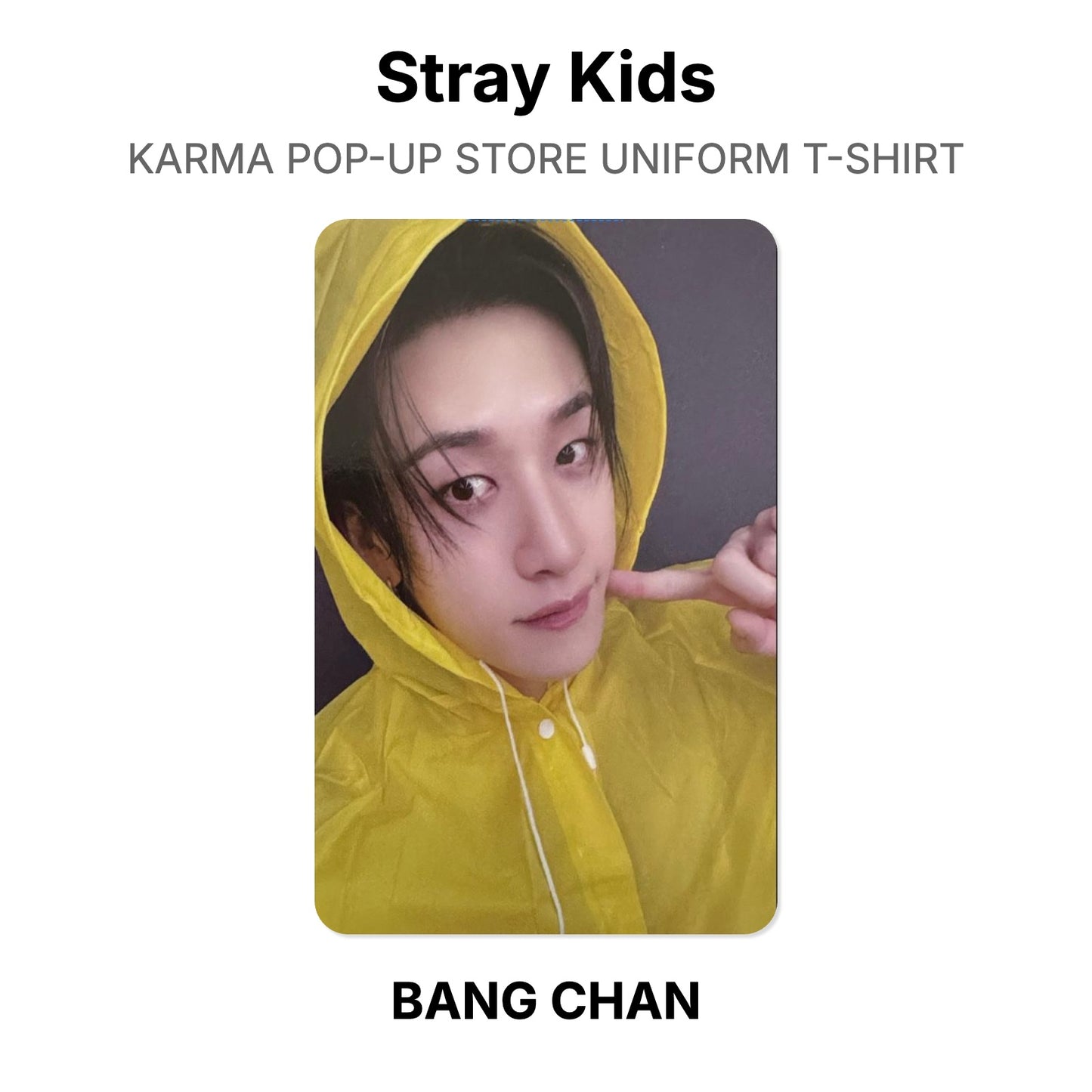 Stray Kids KARMA POP-UP STORE UNIFORM T-SHIRT Official Photocard