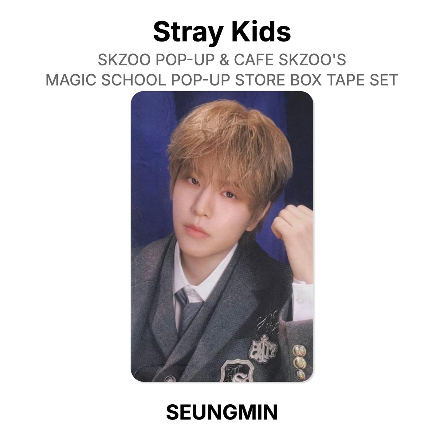 Stray Kids SKZOO POP-UP & CAFE SKZOO'S MAGIC SCHOOL POP-UP STORE BOX TAPE SET Official Photocard