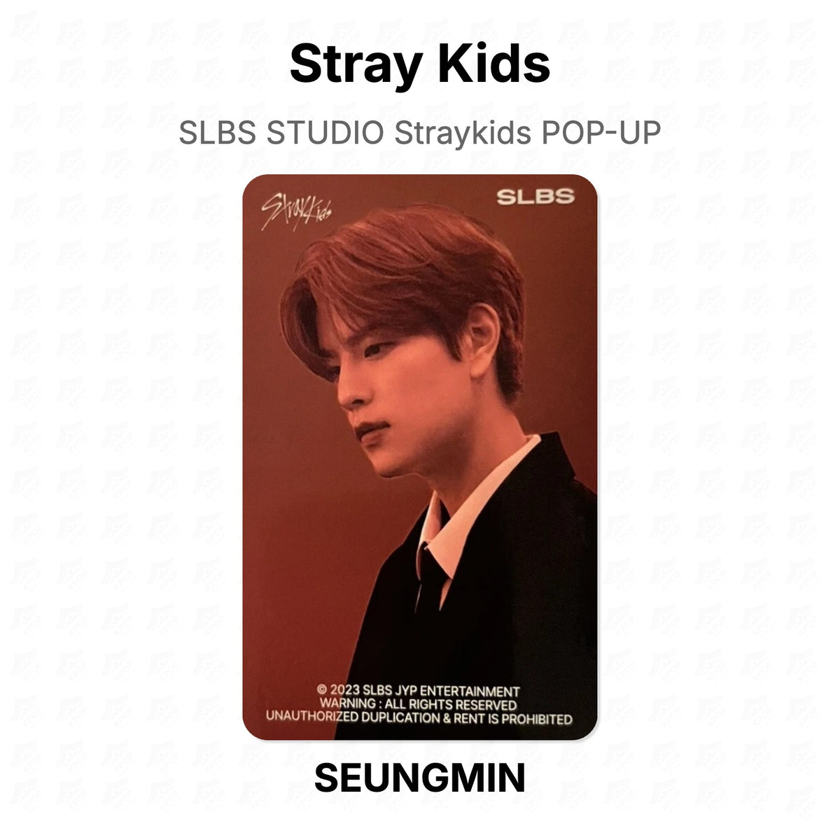 Stray Kids SLBS STUDIO Straykids POP-UP photocard resmi
