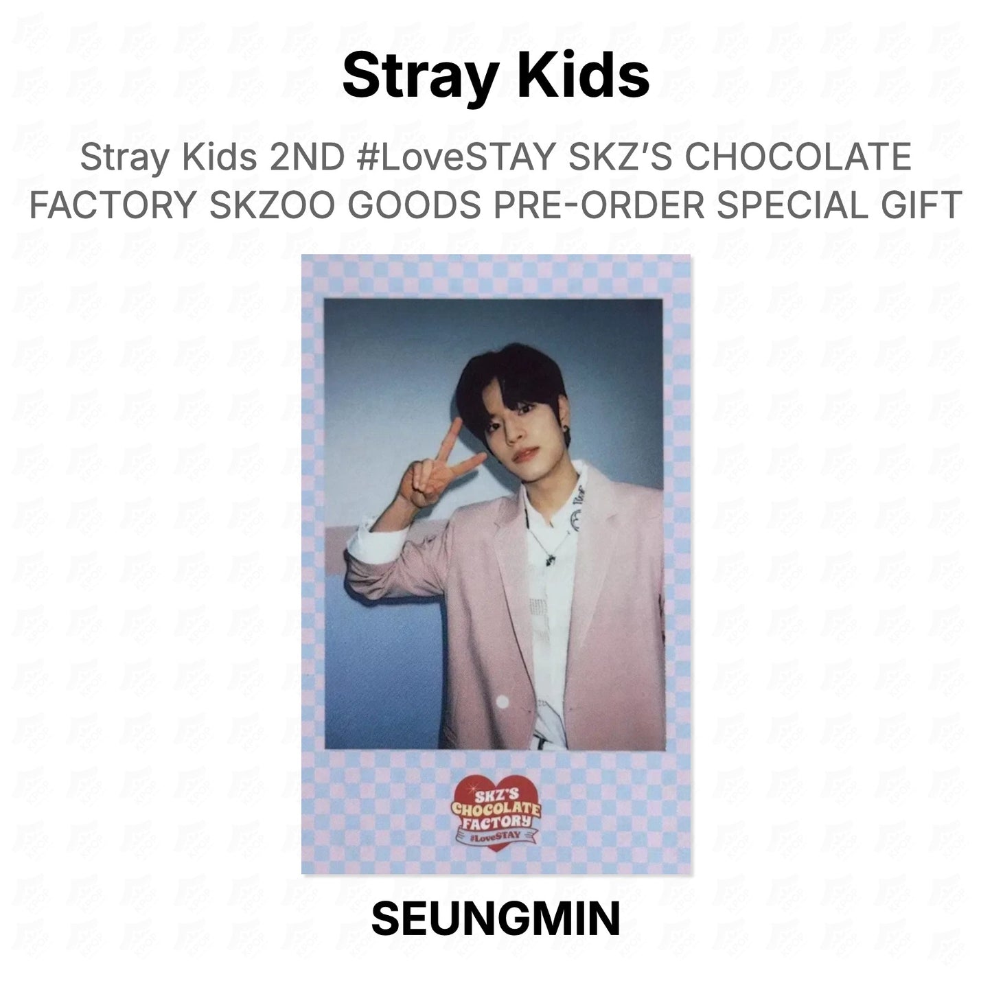 Stray Kids 2ND #LoveSTAY SKZ’S CHOCOLATE FACTORY SKZOO GOODS PRE-ORDER SPECIAL GIFT Official Photocard