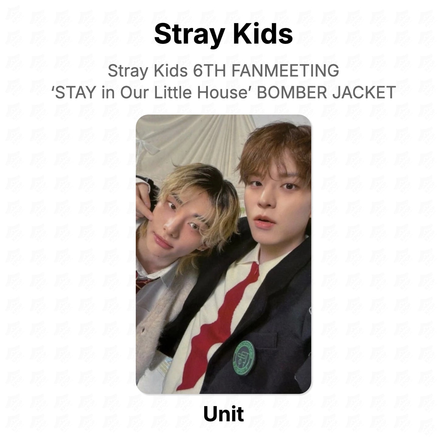 Stray Kids 6TH FANMEETING ‘STAY in Our Little House’ BOMBER JACKET Official Photocard