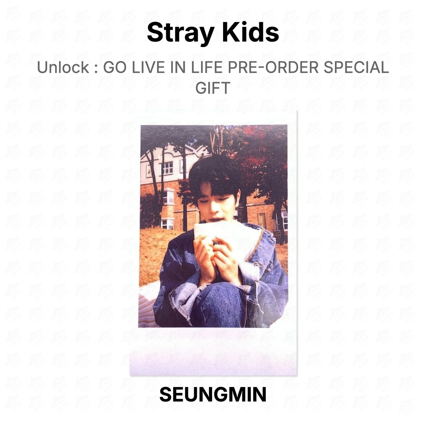 Stray Kids Unlock : GO LIVE IN LIFE PRE-ORDER SPECIAL GIFT Official Photocard
