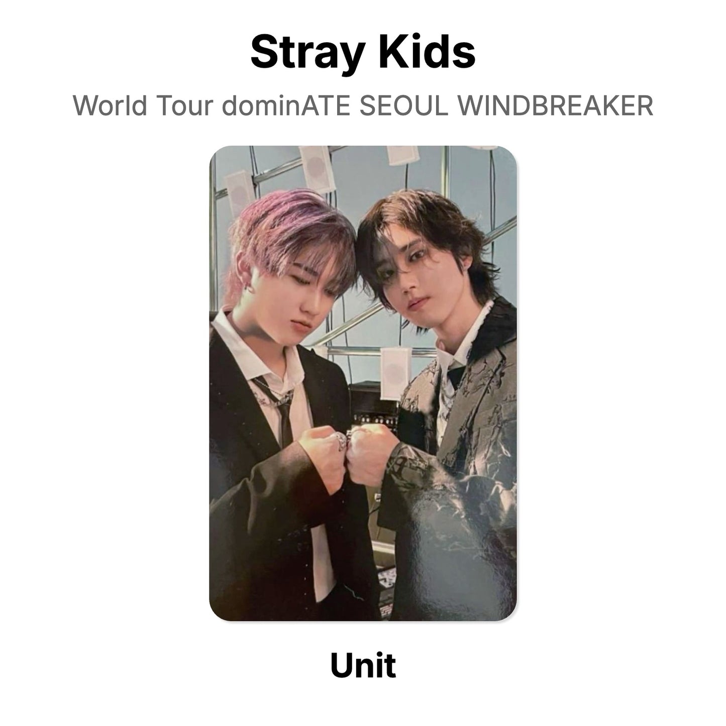 Stray Kids World Tour dominATE SEOUL WINDBREAKER Official Photocard
