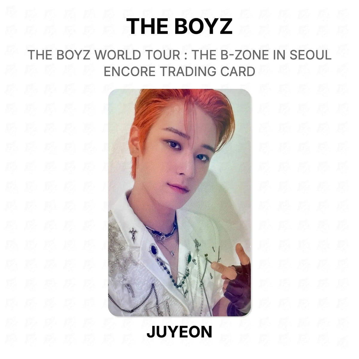 THE BOYZ WORLD TOUR : THE B-ZONE IN SEOUL ENCORE TRADING CARD Official Photocard