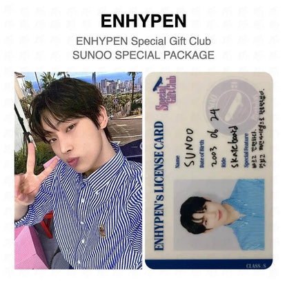 ENHYPEN Special Gift Club SUNOO SPECIAL PACKAGE Official Photocard