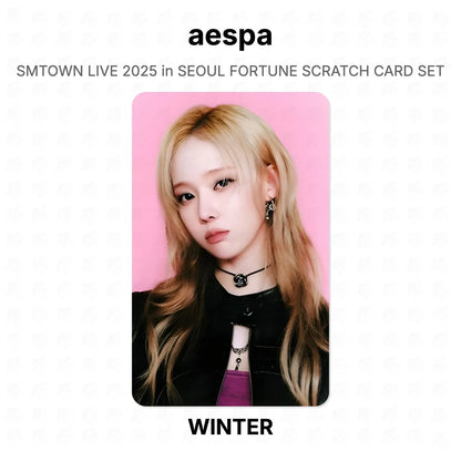 aespa SMTOWN LIVE 2025 in SEOUL FORTUNE SCRATCH CARD SET Official Photocard