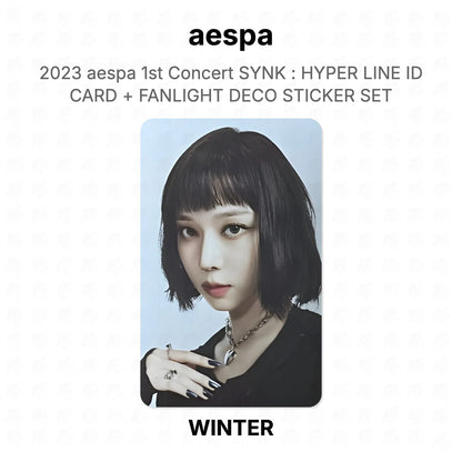 aespa 2023 aespa 1st Concert SYNK : HYPER LINE ID CARD + FANLIGHT DECO STICKER SET Official Photocard