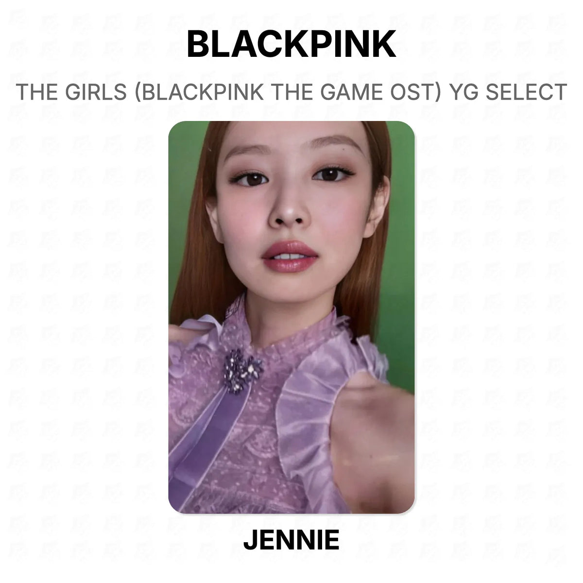 BLACKPINK THE GIRLS (BLACKPINK THE GAME OST) YG SELECT Official Photocard