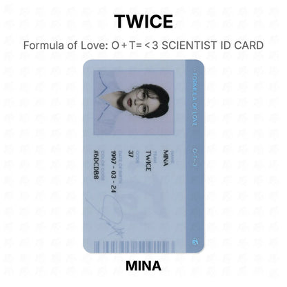 TWICE Formula of Love: O＋T=＜3 SCIENTIST ID CARD Official Photocard