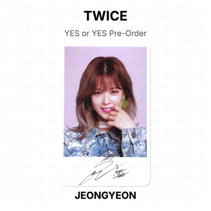 TWICE YES or YES Pre-Order Official Photocard