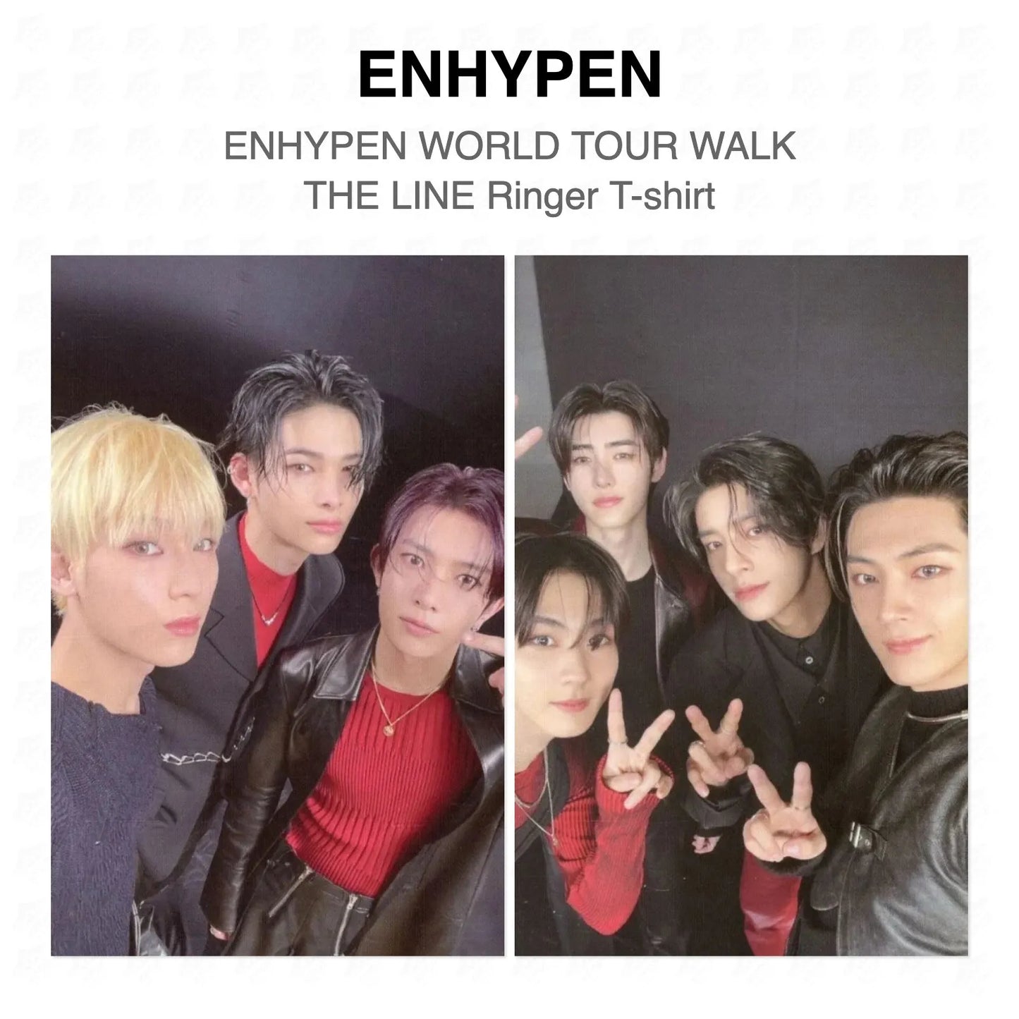 ENHYPEN WORLD TOUR WALK THE LINE Ringer T-shirt Official Photocard
