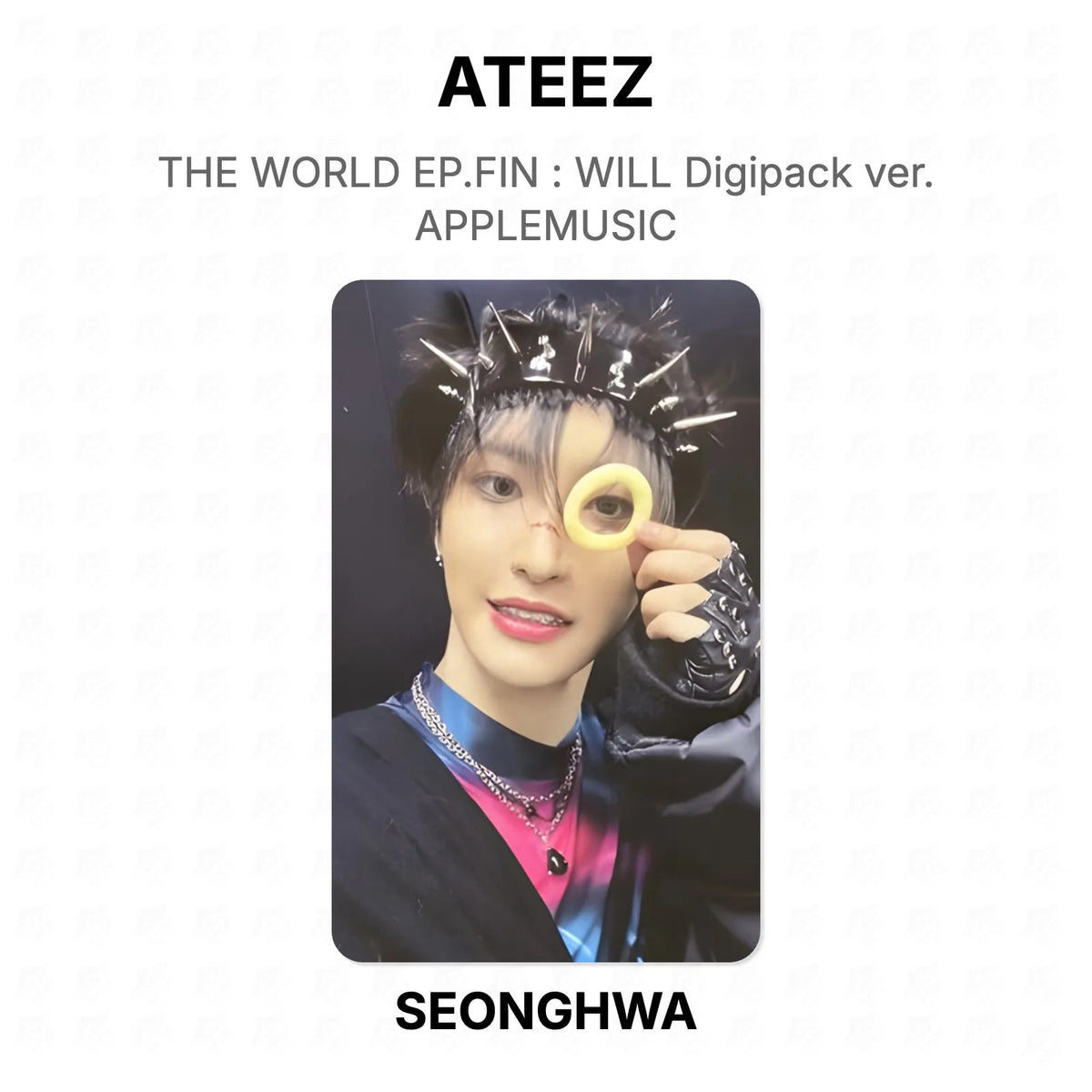 ATEEZ THE WORLD EP.FIN : WILL Digipack ver. APPLEMUSIC Official Photocard