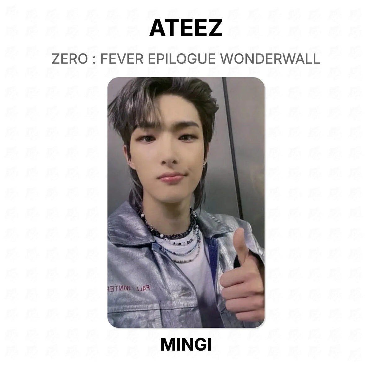 ATEEZ ZERO : FEVER EPILOGUE WONDERWALL Official Photocard