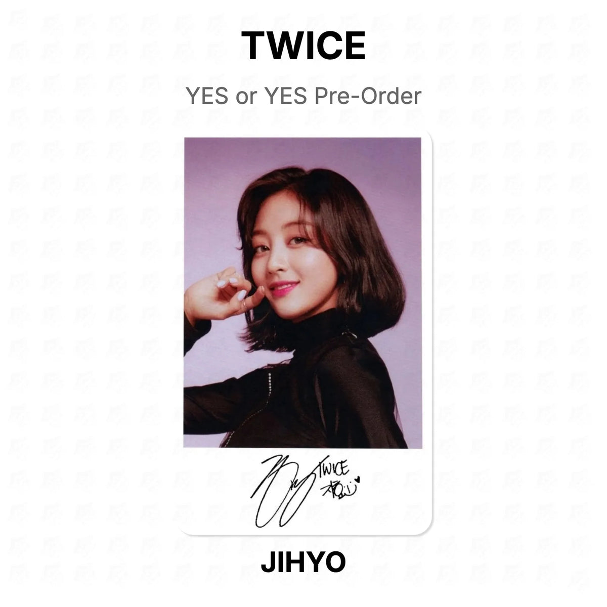 TWICE YES or YES Pre-Order Official Photocard