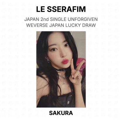 LE SSERAFIM JAPAN 2nd SINGLE UNFORGIVEN WEVERSE JAPAN LUCKY DRAW Official Photocard
