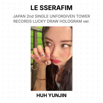 LE SSERAFIM JAPAN 2nd SINGLE UNFORGIVEN TOWER RECORDS LUCKY DRAW HOLOGRAM ver. Official Photocard