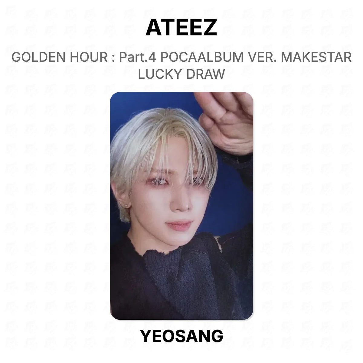 ATEEZ GOLDEN HOUR : Part.4 POCAALBUM VER. MAKESTAR LUCKY DRAW Official Photocard