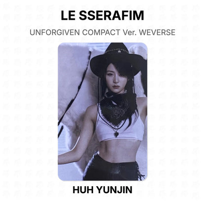 LE SSERAFIM UNFORGIVEN COMPACT Ver. WEVERSE Official Photocard