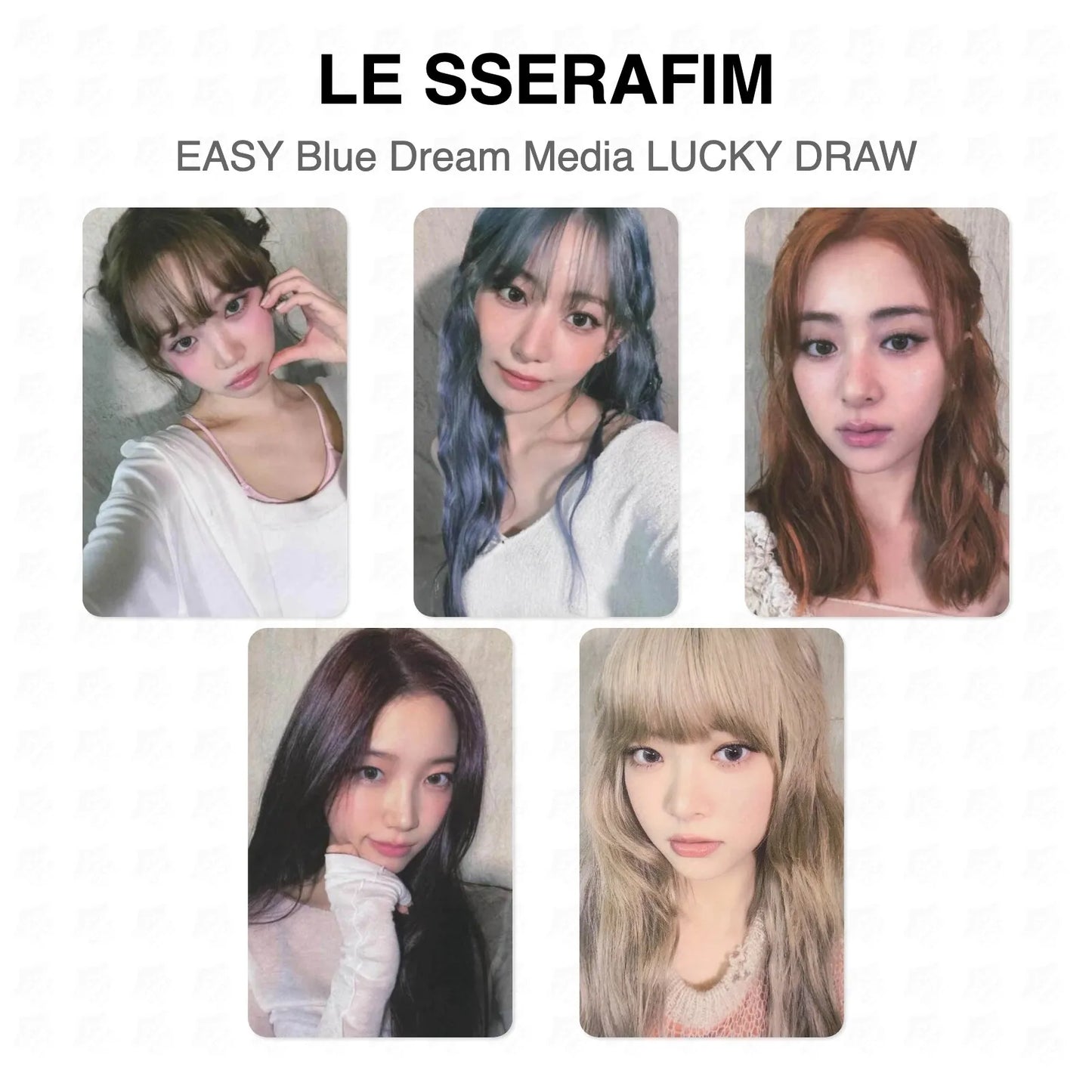 LE SSERAFIM EASY Blue Dream Media LUCKY DRAW Official Photocard