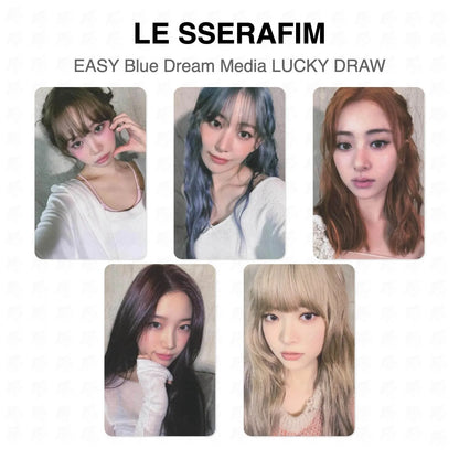 LE SSERAFIM EASY Blue Dream Media LUCKY DRAW Official Photocard