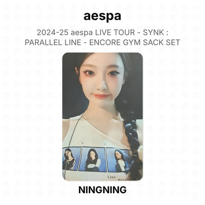 aespa 2024-25 aespa LIVE TOUR - SYNK : PARALLEL LINE - ENCORE GYM SACK SET Official Photocard