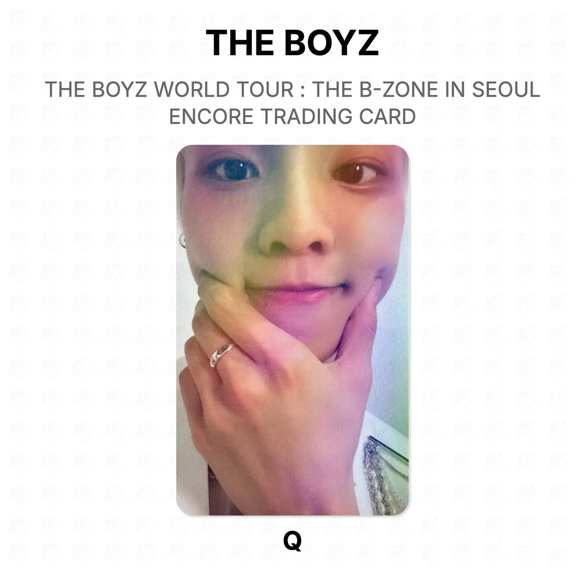 THE BOYZ WORLD TOUR : THE B-ZONE IN SEOUL ENCORE TRADING CARD Official Photocard
