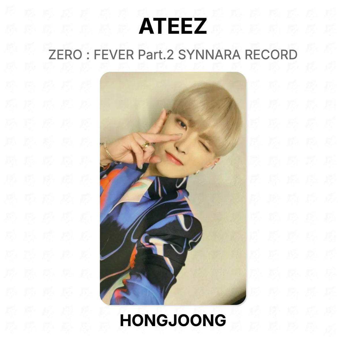 ATEEZ ZERO : FEVER Part.2 SYNNARA RECORD Official Photocard