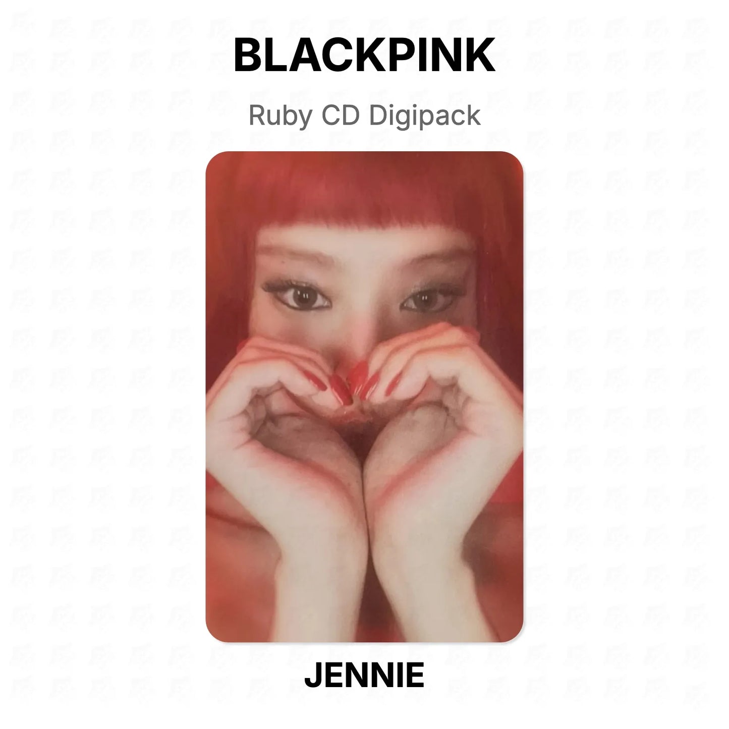 BLACKPINK Ruby CD Digipack Official Photocard