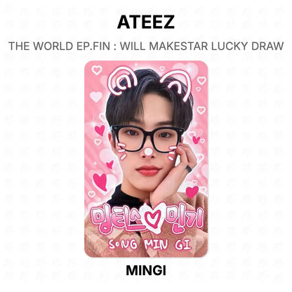 ATEEZ THE WORLD EP.FIN : WILL MAKESTAR LUCKY DRAW Official Photocard