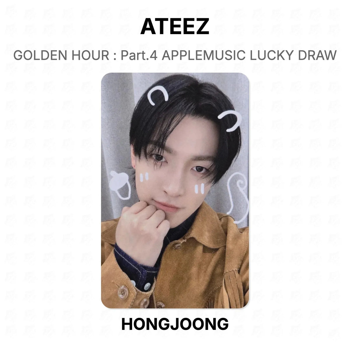 ATEEZ GOLDEN HOUR : Part.4 APPLEMUSIC LUCKY DRAW Official Photocard