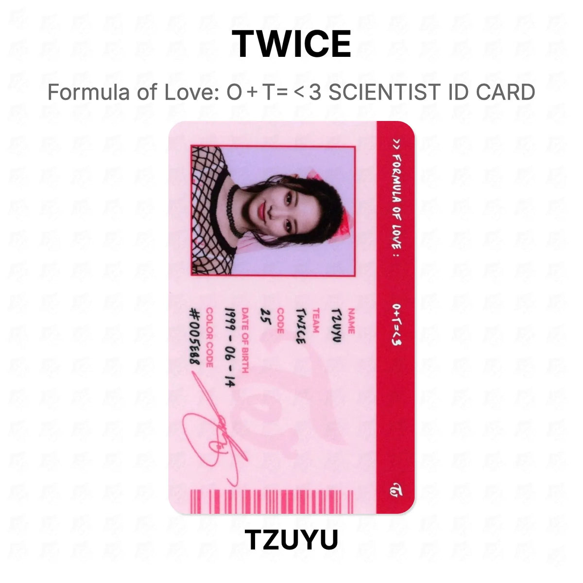TWICE Formula of Love: O＋T=＜3 SCIENTIST ID CARD Official Photocard