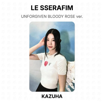 LE SSERAFIM UNFORGIVEN BLOODY ROSE ver. Official Photocard