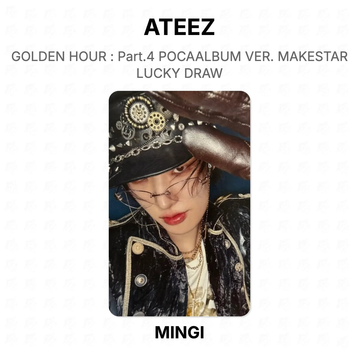 ATEEZ GOLDEN HOUR : Part.4 POCAALBUM VER. MAKESTAR LUCKY DRAW Official Photocard
