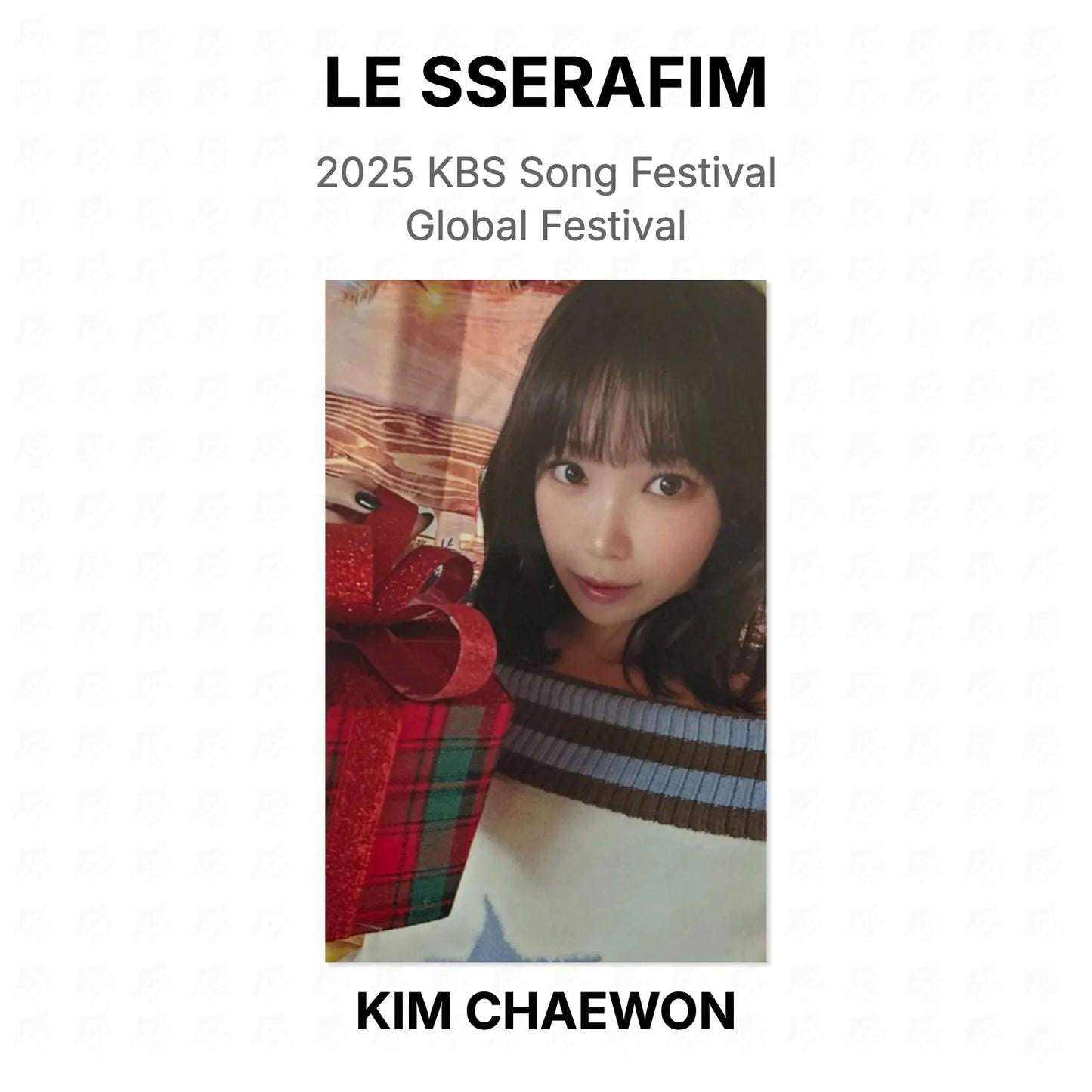LE SSERAFIM 2025 KBS Song Festival Global Festival Official Photocard