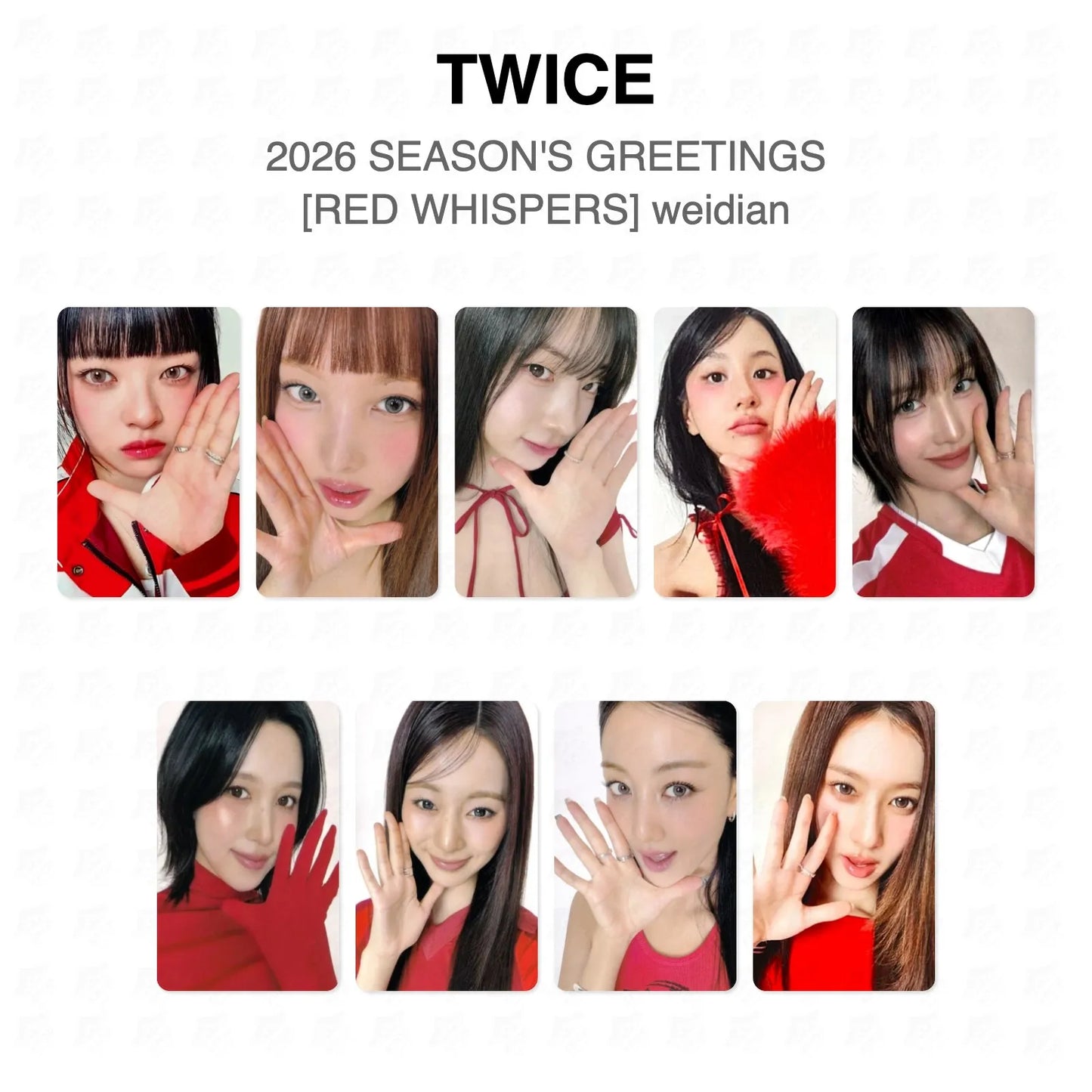 TWICE 2026 SEASON'S GREETINGS [RED WHISPERS] weidian Official Photocard