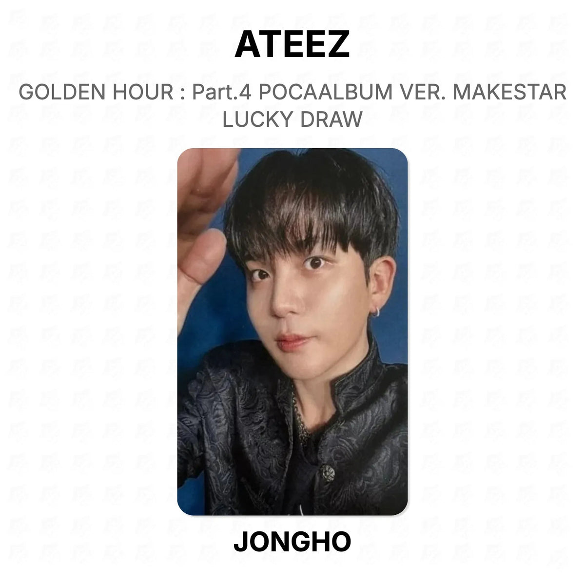 ATEEZ GOLDEN HOUR : Part.4 POCAALBUM VER. MAKESTAR LUCKY DRAW Official Photocard