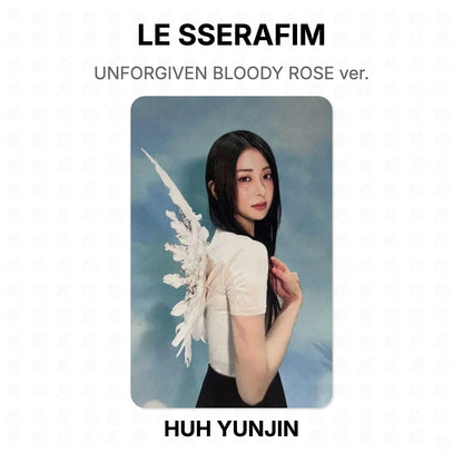 LE SSERAFIM UNFORGIVEN BLOODY ROSE ver. Official Photocard
