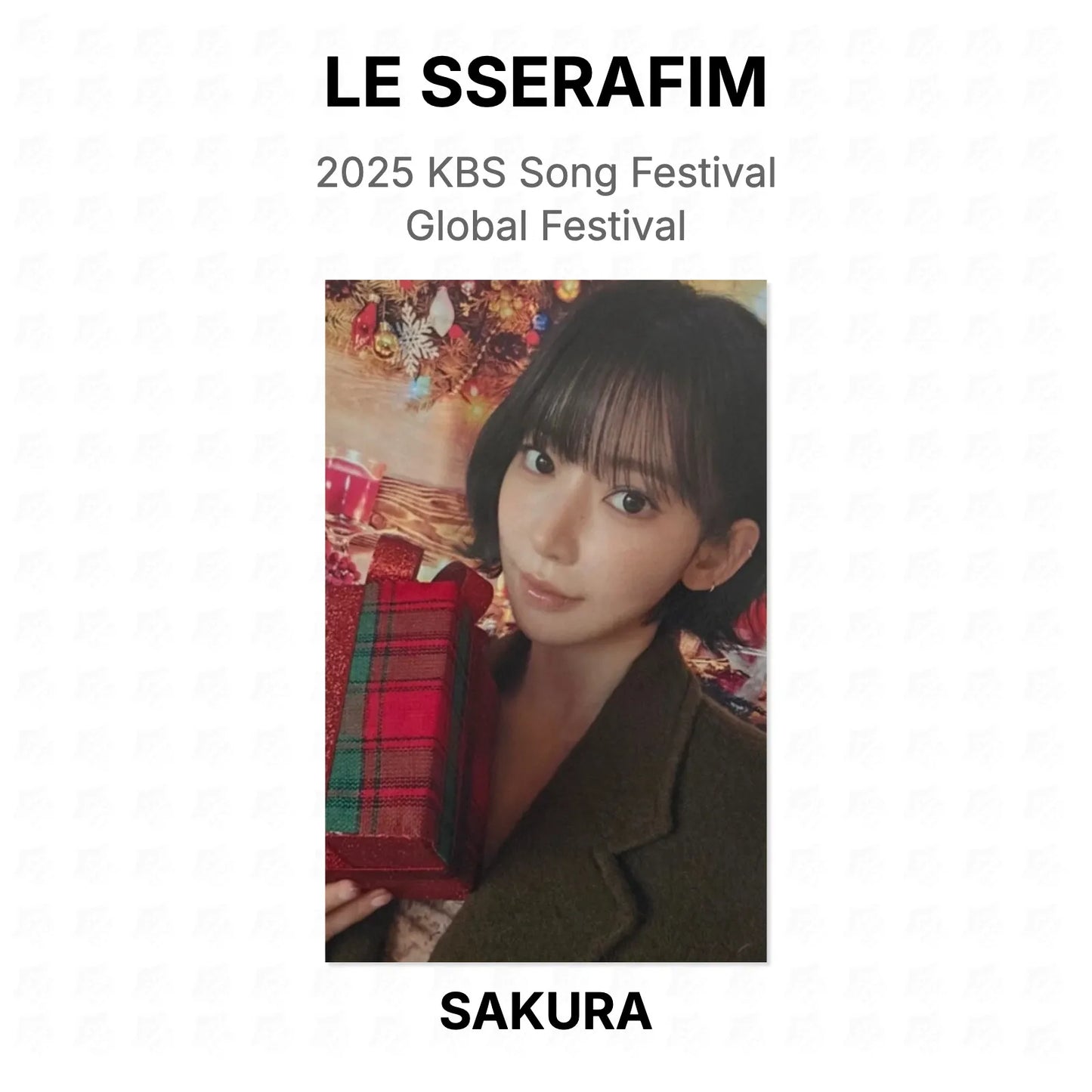 LE SSERAFIM 2025 KBS Song Festival Global Festival Official Photocard