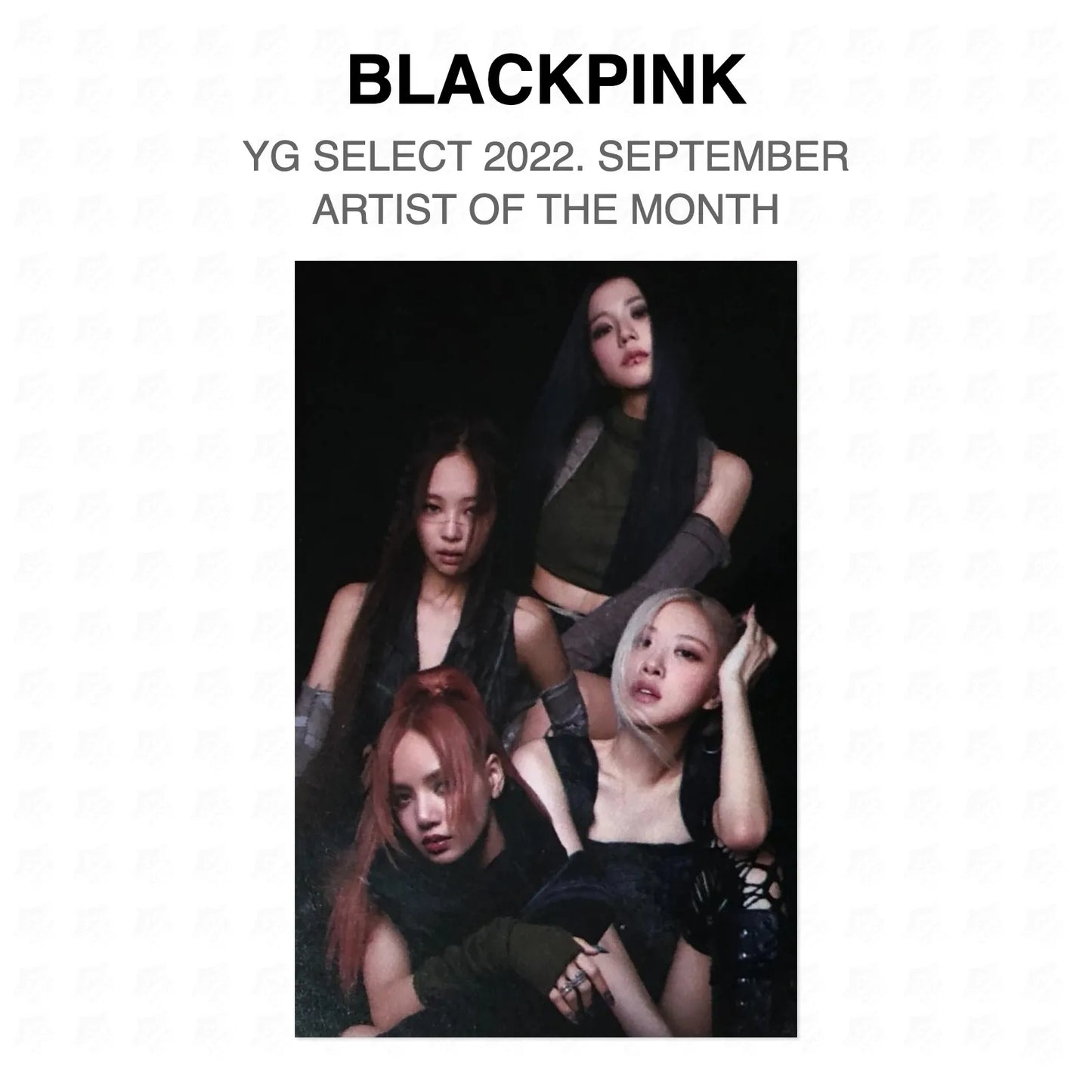 BLACKPINK YG SELECT 2022. SEPTEMBER ARTIST OF THE MONTH Official Photocard