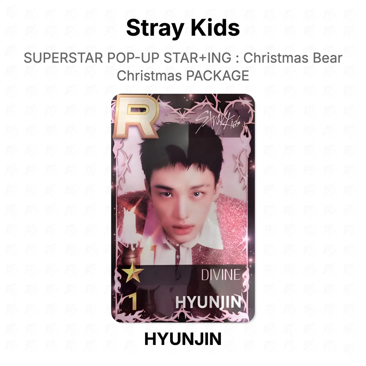 Stray Kids SUPERSTAR POP-UP STAR+ING : Christmas Bear Christmas PACKAGE Official Photocard