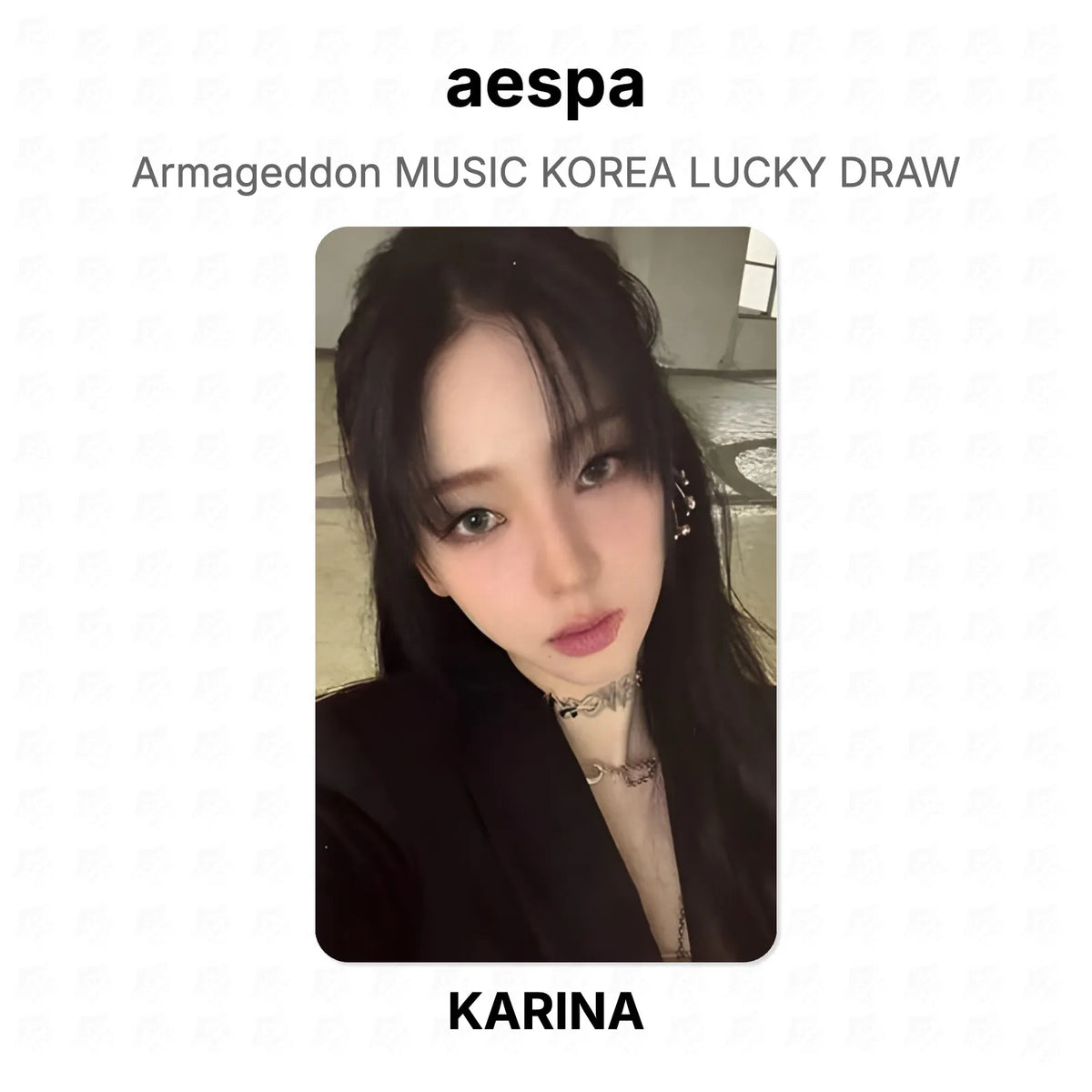 aespa Armageddon MUSIC KOREA LUCKY DRAW Official Photocard