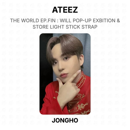 ATEEZ THE WORLD EP.FIN : WILL POP-UP EXBITION & STORE LIGHT STICK STRAP Official Photocard