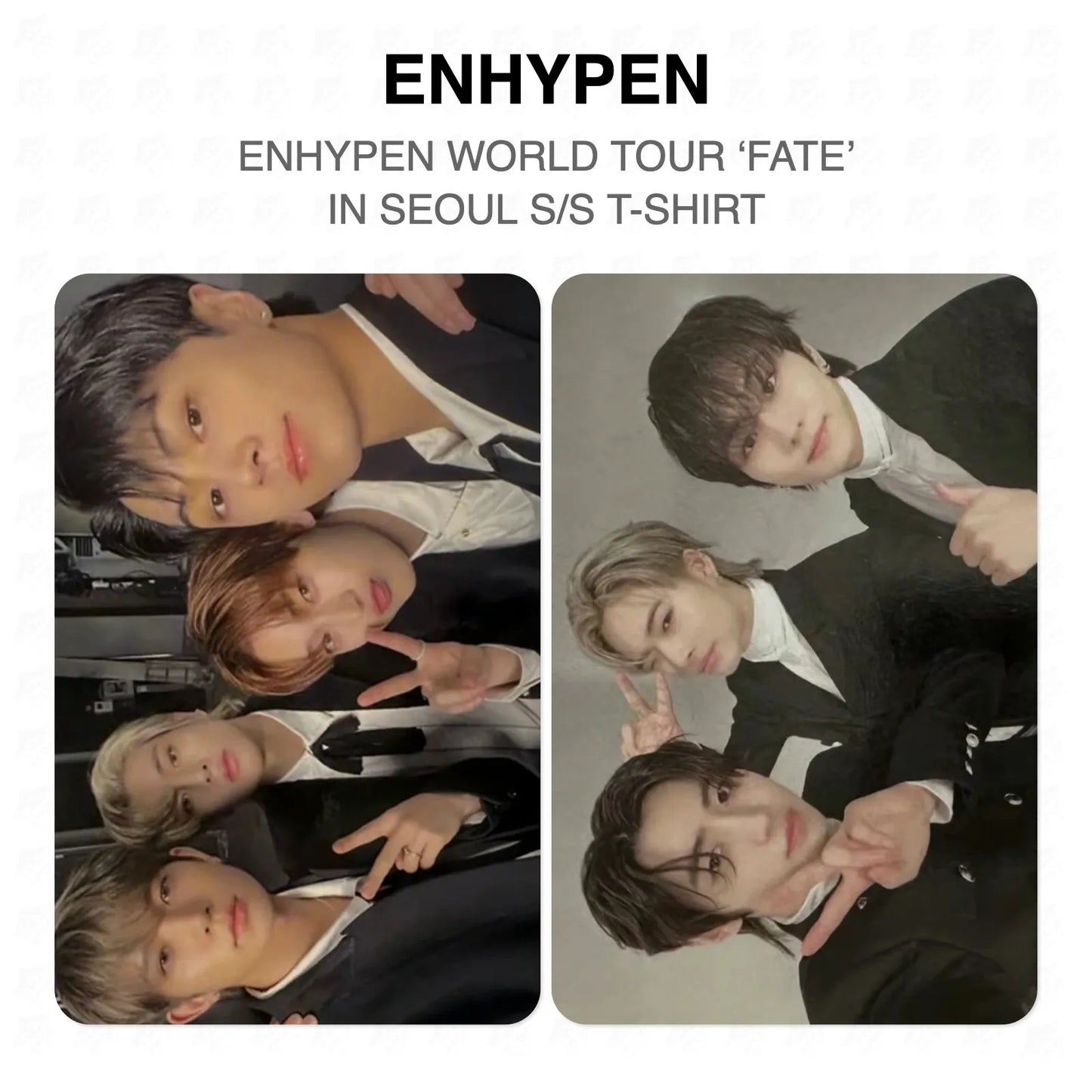 ENHYPEN WORLD TOUR ‘FATE’ IN SEOUL S/S T-SHIRT Official Photocard