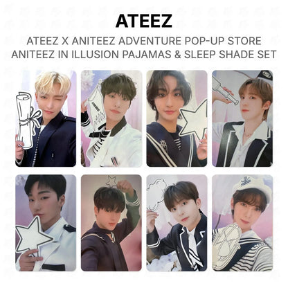 ATEEZ X ANITEEZ ADVENTURE POP-UP STORE ANITEEZ IN ILLUSION PAJAMAS & SLEEP SHADE SET Official Photocard