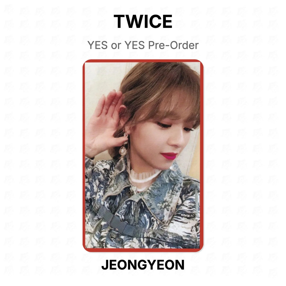 TWICE YES or YES Pre-Order Official Photocard