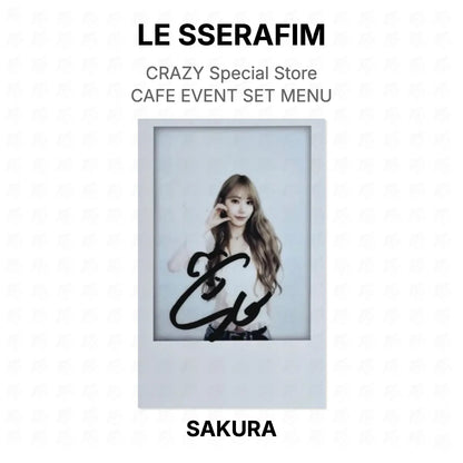 LE SSERAFIM CRAZY Special Store CAFE EVENT SET MENU Official Photocard