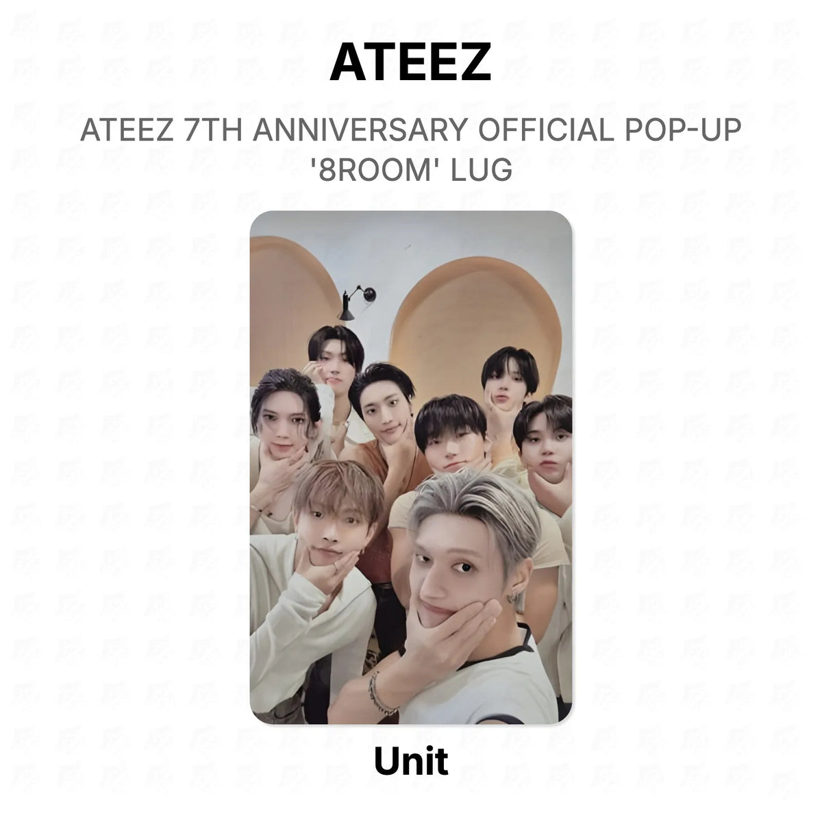 ATEEZ 7TH ANNIVERSARY OFFICIAL POP-UP '8ROOM' LUG Official Photocard